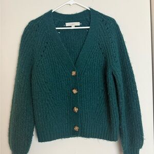 LOFT Teal Button-Up Women's Cardigan